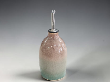 size view of a handmade oil cruet made in Australia 