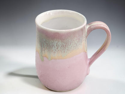 Wheel thrown pink pottery mug handmade in Melbourne Australia