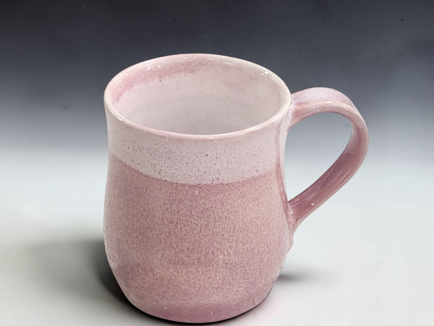 pink handmade pottery mug 400ml ceramic coffee cup Australian made