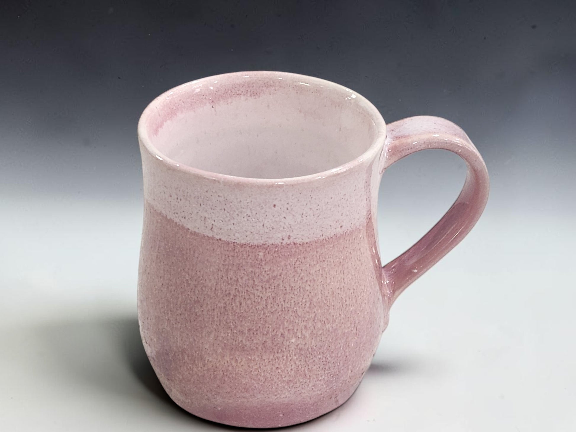pink handmade pottery mug 400ml ceramic coffee cup Australian made