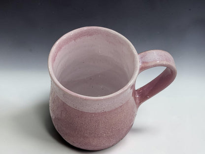 handmade ceramic mug in soft pink glaze 400ml pottery mug Melbourne studio