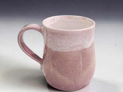 soft pink ceramic mug handmade pottery drinkware 400ml wheel thrown mug
