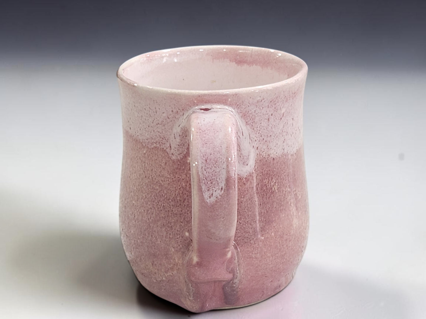 Australian handmade pottery mug in pink glaze 400ml everyday ceramic cup