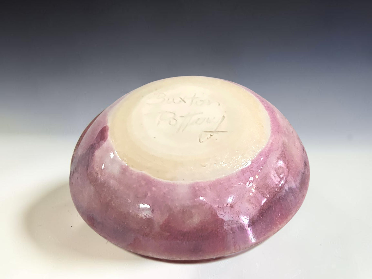 Handmade Pottery Trinket Bowl | Ceramic Jewellery & Ring Dish - mother of pearl finish