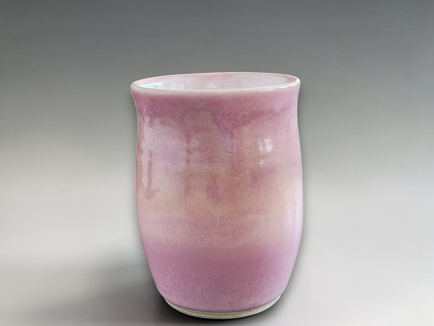 Pink glazed handmade mug by Buxton Pottery
