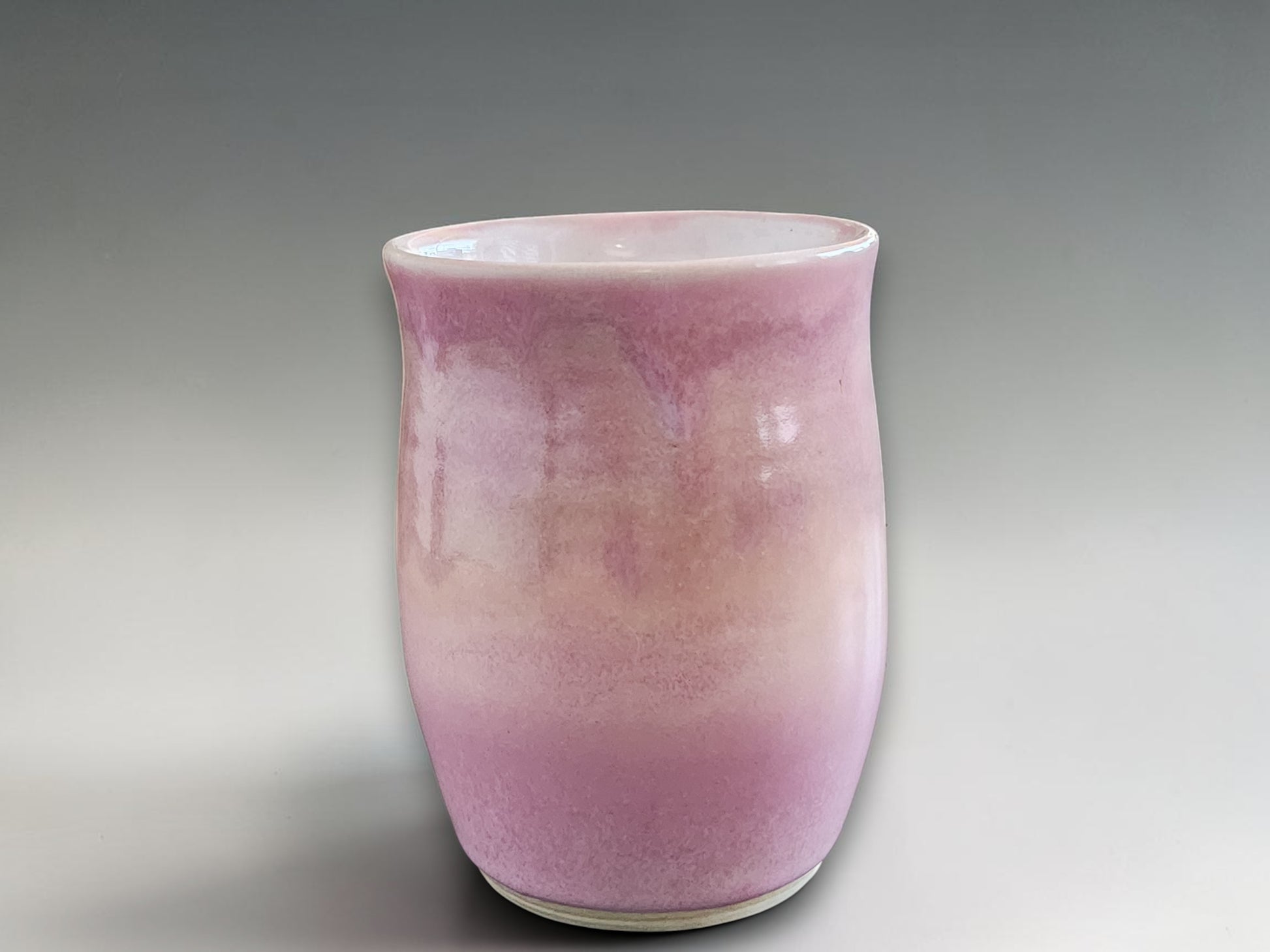Pink glazed handmade mug by Buxton Pottery