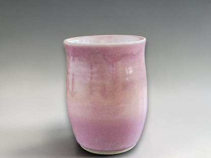Pink glazed handmade mug by Buxton Pottery