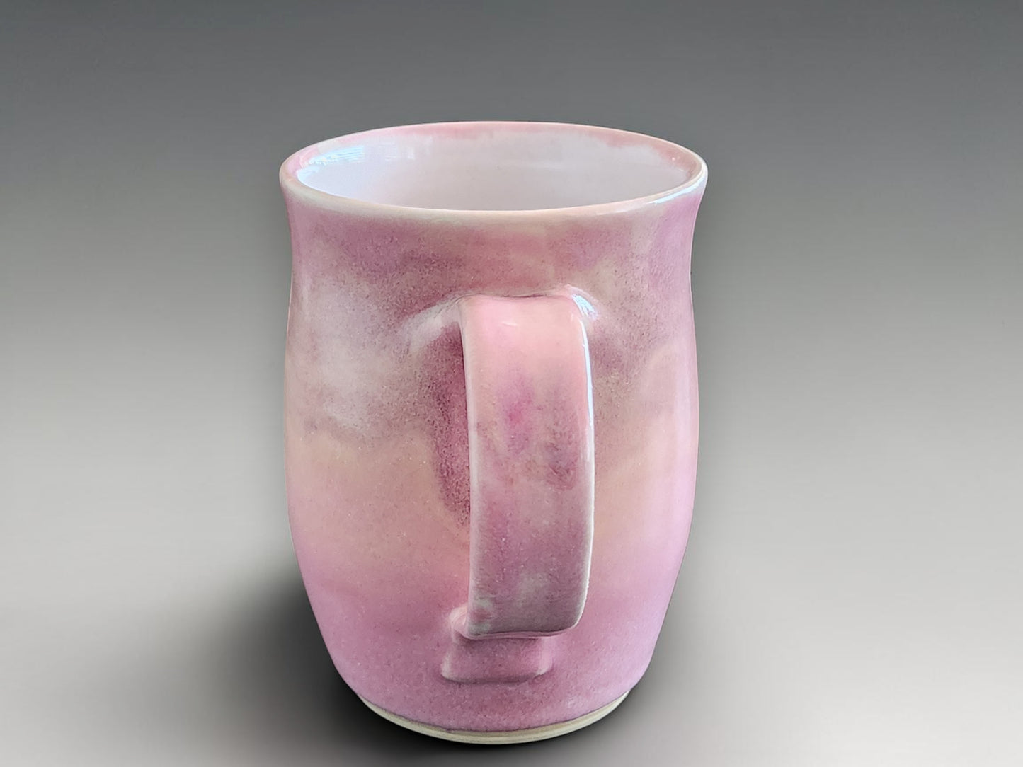 Australian handmade pottery mug in blush pink glaze