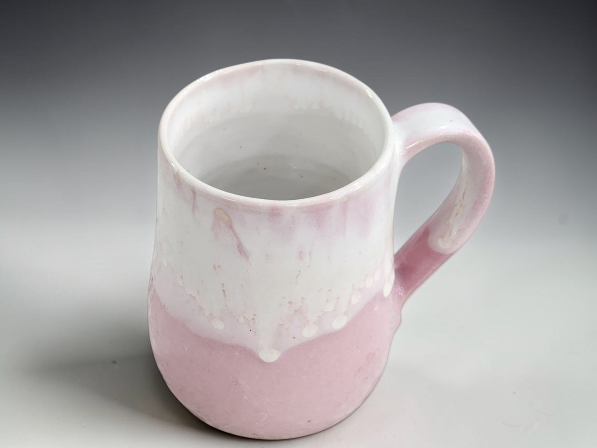 Wheel-thrown pink stoneware mug handmade in Melbourne Australia