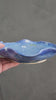 Handmade pottery Watercolour blue display plate - ceramic blue serving dish