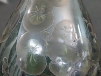 video of deep green large crystalline vase