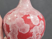 Small Red Crystalline Bud Vase – Handmade Ceramic Pottery – One of a Kind – Made in Melbourne, Australia