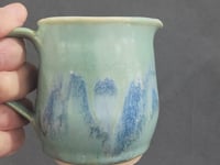 Handmade Ceramic Milk Jug – Soft Green & Blue Stoneware Creamer (200ml)