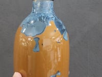 Handmade Ceramic Olive Oil Bottle – 350ml Crystalline Glazed Pottery | Melbourne