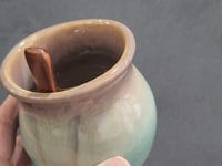 Handmade Ceramic Salt Pig with Wooden Spoon – Rustic Pottery Salt Keeper – Melbourne Pottery