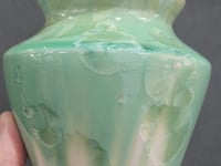 Handmade pottery Bud Vase – Soft Green Ceramic Vase with Crystal Glaze