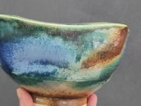 Handmade Ceramic Deep Serving Bowl – Rustic Blue Green Pottery Bowl – Australia