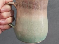 Handmade Pottery Large Mug – Green Brown Ceramic Coffee Cup 500ml
