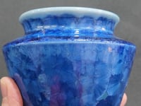 Blue Crystalline Porcelain Vase – 10.5cm