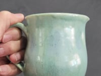 Handmade Ceramic Milk Jug – Soft Green & Blue Stoneware Creamer (250ml)