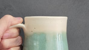 Spearmint & Speckled Cream Pottery Jug – 300ml