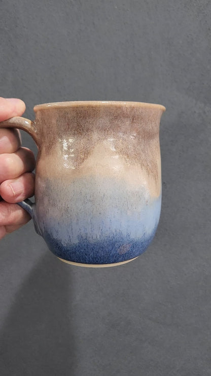 Handmade pottery Jug,  300ml ceramic creamer, Australian-made milk jug,  Blue and brown cream jug, gravy boat, ceramic milk jug.