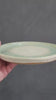 Handmade pottery plate - Australian made-  Ceramic Green and white Bread and butter plate