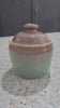 Handmade Ceramic Storage Jar with Lid – Brown & Spearmint Green – Melbourne Pottery