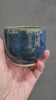 Hand made Japanese style tea cup - whisky cup - Ceramic yunomi with deep blue glaze -Guinomi -  Handmade pottery mug