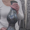 Porcelain handmade pottery Crystalline glaze vase - Large ceramic vase green - crystalline vase - display vase