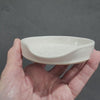 Ceramic Spoon rest - handmade pottery - white