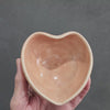 Small pottery bowl - Trinket dish -Heart shaped- Handmade ceramic ring dish - condiment bowl