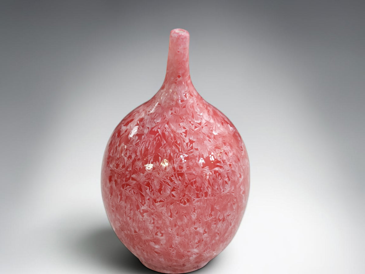 One of a kind crystalline ceramic art vase handmade in Melbourne