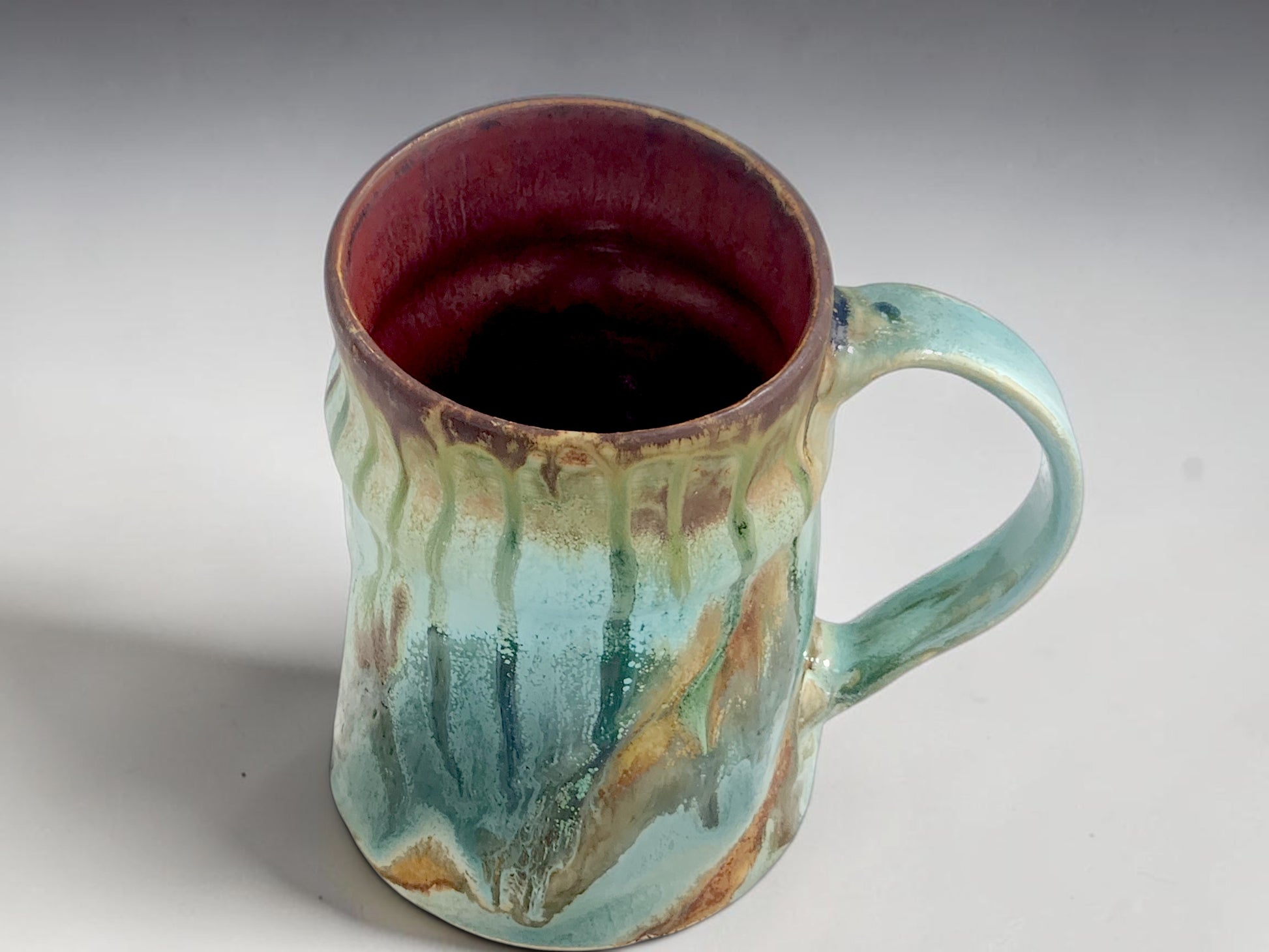 Handmade ceramic coffee mug 400ml Bush Creek Earth Collection front view