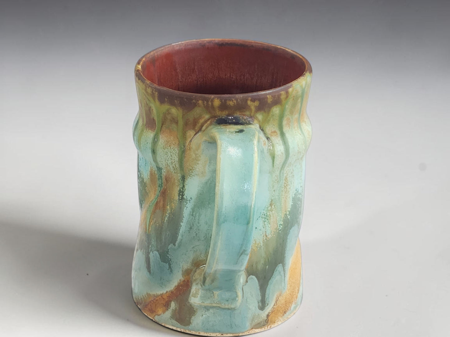 Wheel-thrown handmade pottery coffee mug crafted in Melbourne Australia