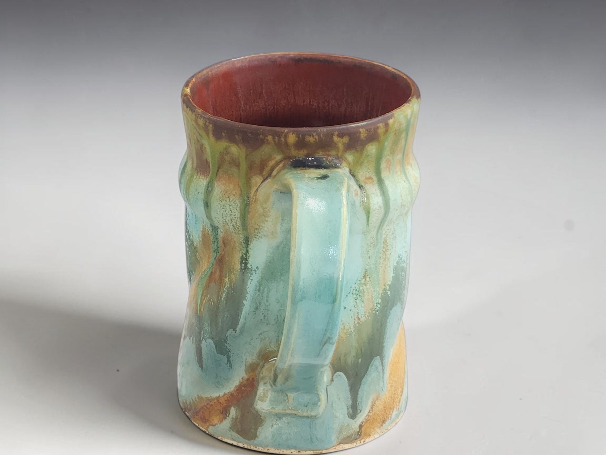 Wheel-thrown handmade pottery coffee mug crafted in Melbourne Australia