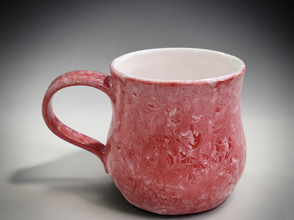 Handmade red crystalline pottery mug made in Melbourne Australia
