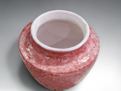 Small red pottery vase for flowers handmade in Melbourne