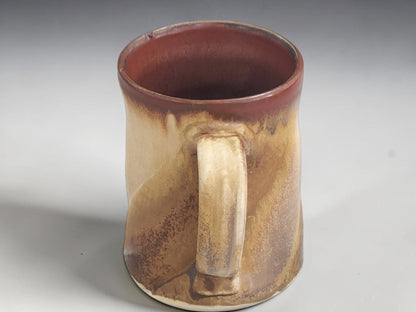 Bush Creek Earth Collection handmade pottery mug by Buxton Pottery showing handle.