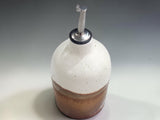 Handcrafted stoneware oil bottle by Buxton Pottery, designed for olive oil, infused oils, dressings and everyday kitchen use.