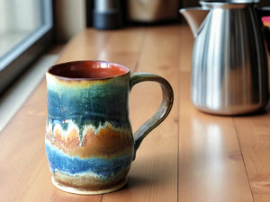 Handmade Ceramic Mug – Rustic Pottery Coffee Cup with Ash Glaze – Australian Stoneware - Buxton Pottery