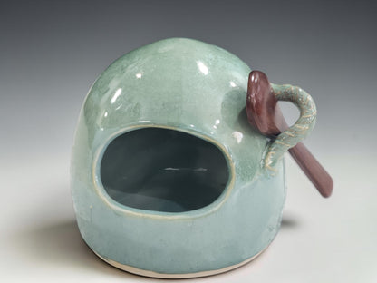 Buxton Pottery handmade salt pig, unique ceramic kitchen gift for home cooks