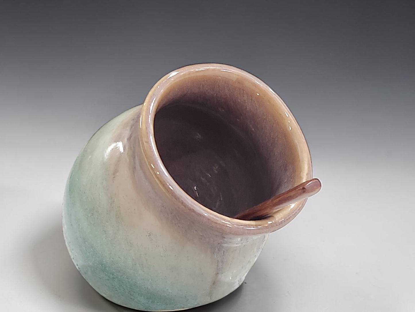 Handmade Ceramic Salt Pig with Wooden Spoon – Rustic Pottery Salt Keeper – Melbourne Pottery
