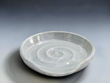 Soft grey blue ceramic spoon rest for wooden spoons spatulas and kitchen utensils