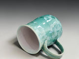 Wheel-thrown green ceramic mug handmade in Melbourne studio