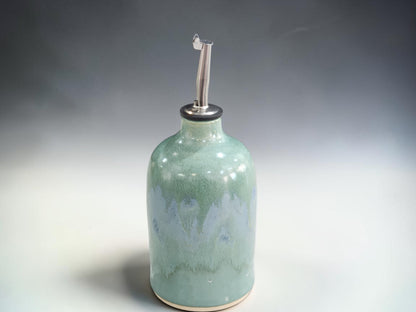 Buxton Pottery olive oil dispenser with stainless steel pourer