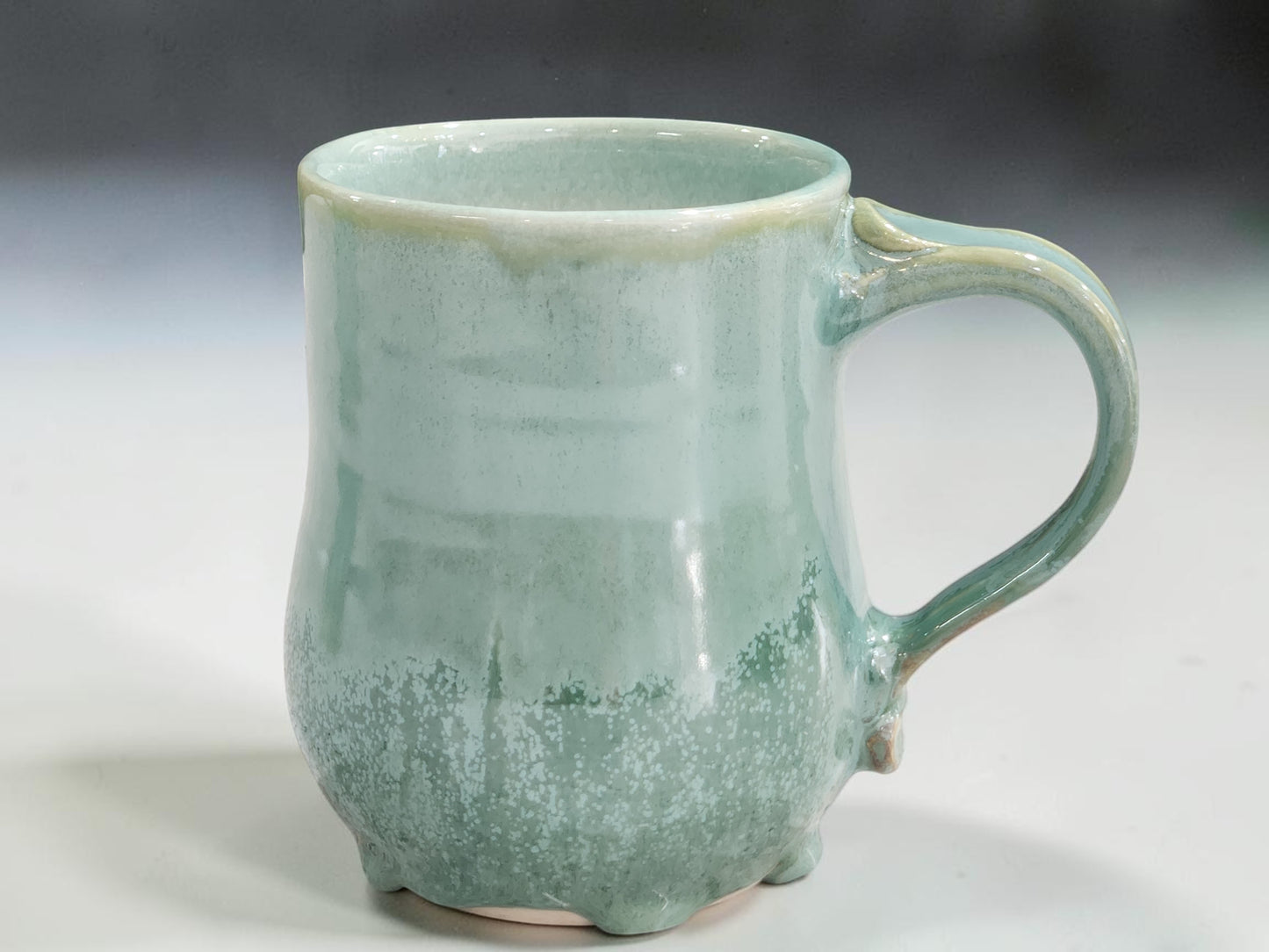 Large green tea and coffee mugs handmade in Melbourne