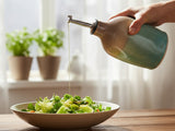 Handmade ceramic oil or vinegar bottle, handcrafted in the Melbourne studio of Buxton Pottery.