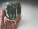 yunomi being held showing the size of the cup