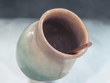 Handmade Ceramic Salt Pig with Wooden Spoon – Rustic Pottery Salt Keeper – Melbourne Pottery